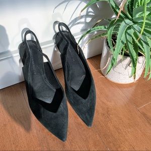 NEW Sigerson Morrison suede slingback point flats